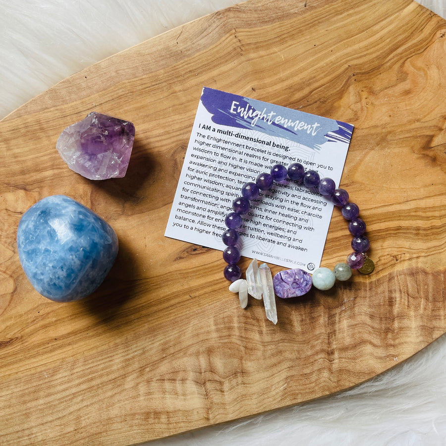 sarah belle crystal bracelet - enlightenment - handmade with love