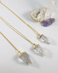 Celine Quartz Point Necklace Intentionally Created Crystal Jewelry