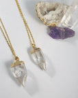 Celine Quartz Point Necklace Intentionally Created Crystal Jewelry