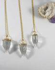 Celine Quartz Point Necklace Intentionally Created Crystal Jewelry