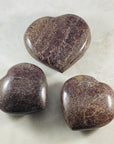 garnet heart palm stones for root chakra