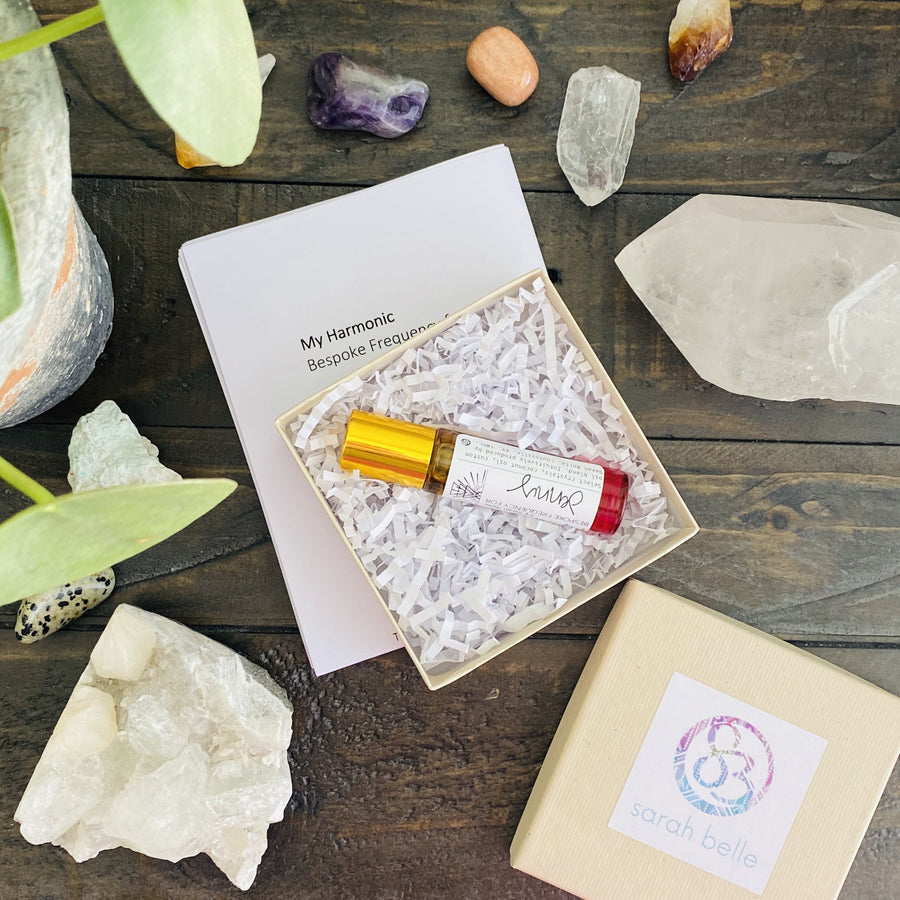 high vibrational custom blended oils and crystals for raising consciousness