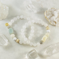 Intuition stacking bracelet handmade by Sarah Belle