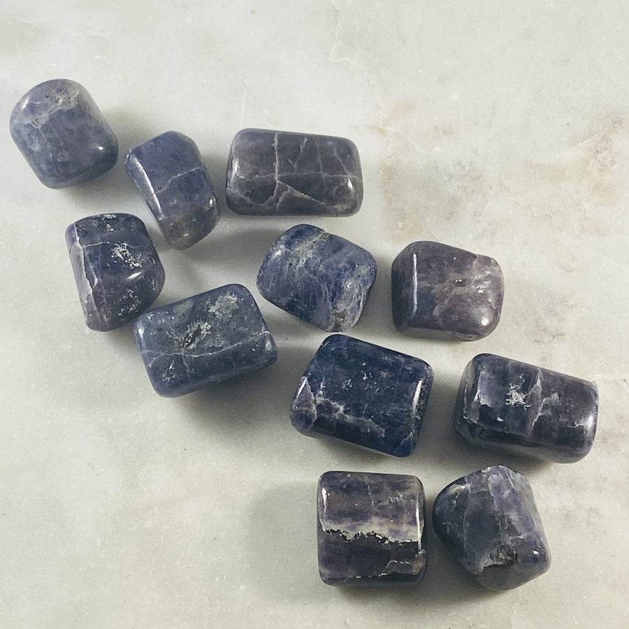 iolite tumbled stones