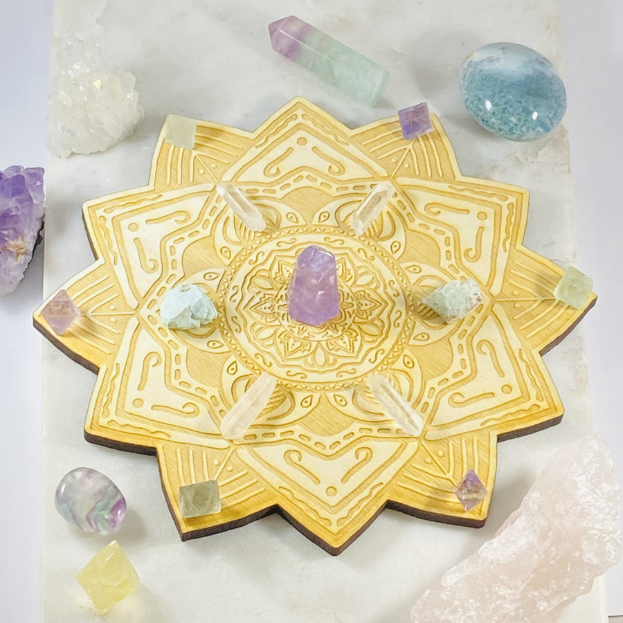 Mandala crystal grid