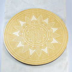 Mandala birch wood crystal grid 