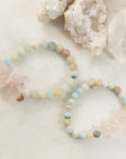 Handmade mommy and me bracelet set with healing crystals