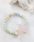 Handmade healing crystal bracelet for balancing the heart