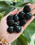 obsidian heart tumbled stone for root chakra from sarah belle