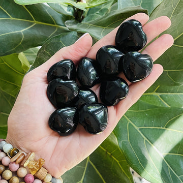 obsidian heart tumbled stone for root chakra from sarah belle