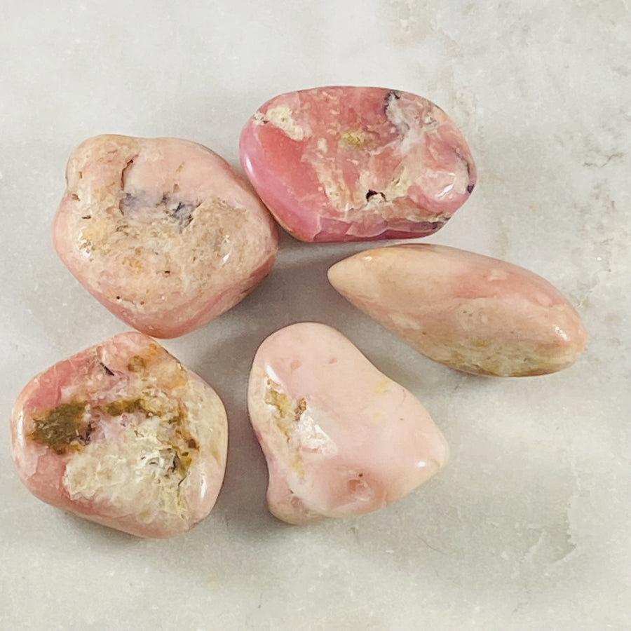 Healing crystal energy for the heart with pink opal