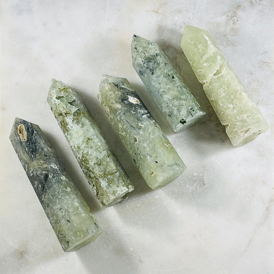 prehnite point crystal energy from sarah belle