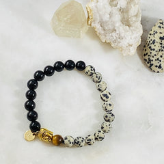 Handmade healing gemstone bracelet for energetic protection