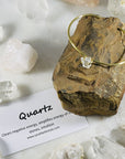raw quartz intention cuff from sarah belle