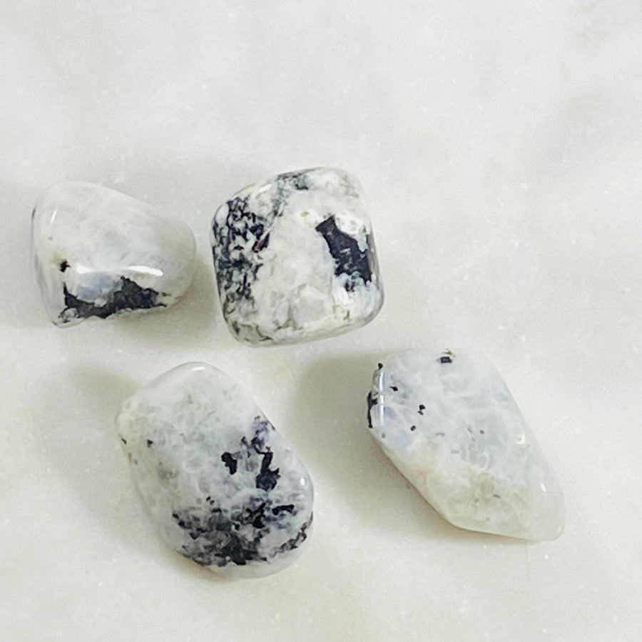 healing tumbled rainbow moonstone for connecting to your divine feminine nature