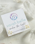 Angel aura quartz stud earrings from Sarah Belle