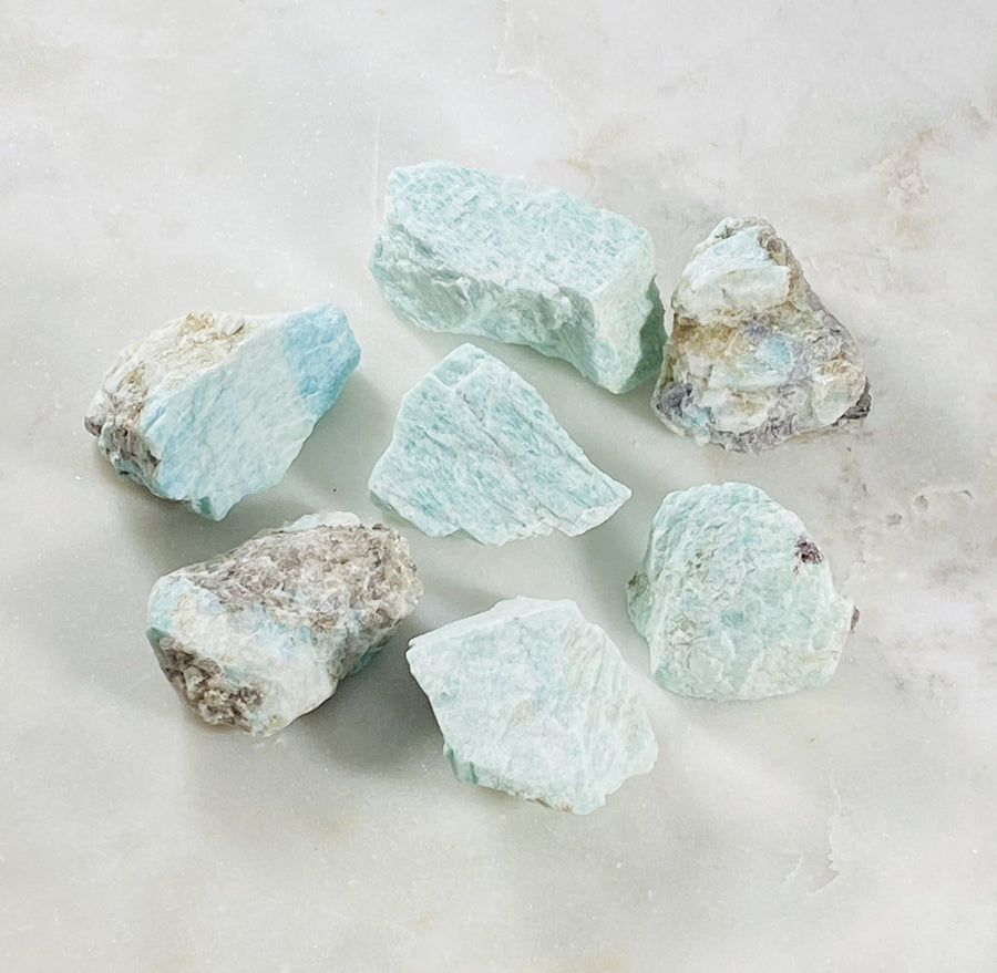 raw amazonite healing gemstones