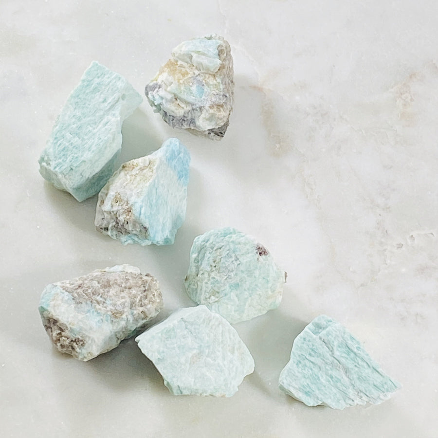 raw amazonite healing stones