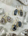 sarah belle agate slice earrings