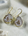 sarah belle agate slice earrings for crystal energy