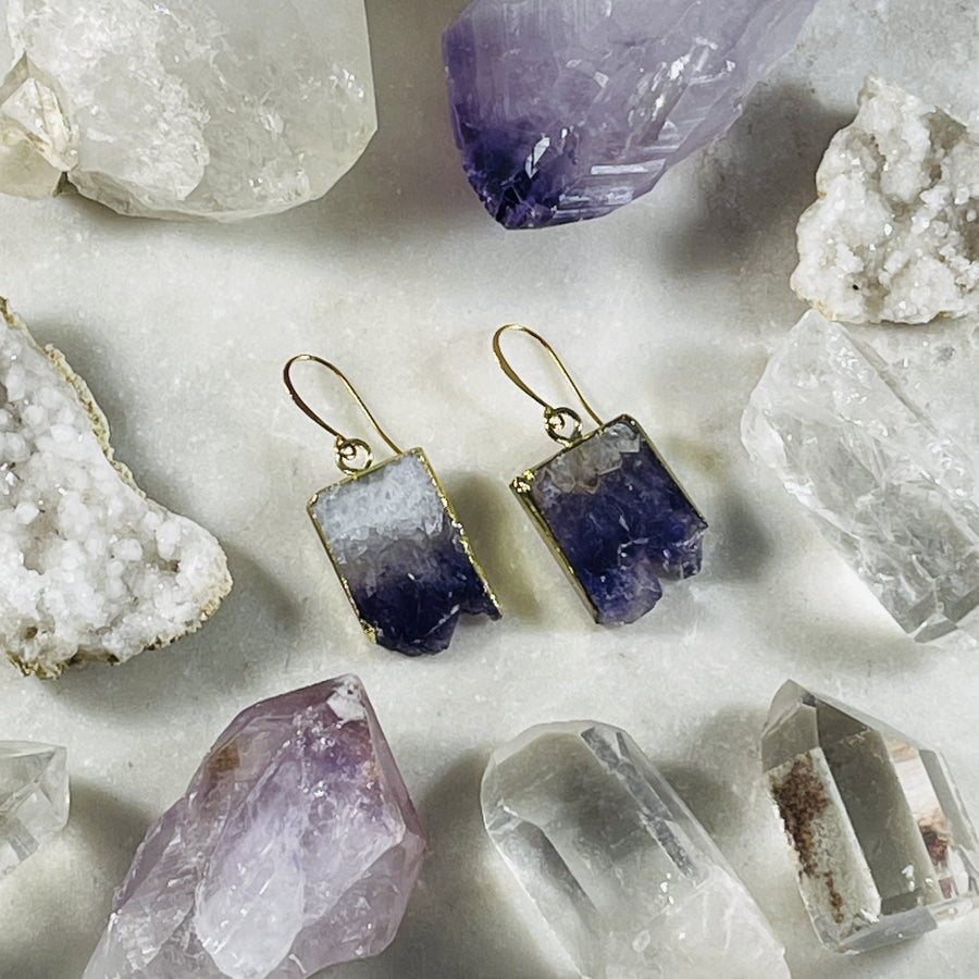 crystal jewelry from sarah belle amethyst earrings
