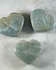 sarah belle aquamarine heart palm stone for calming