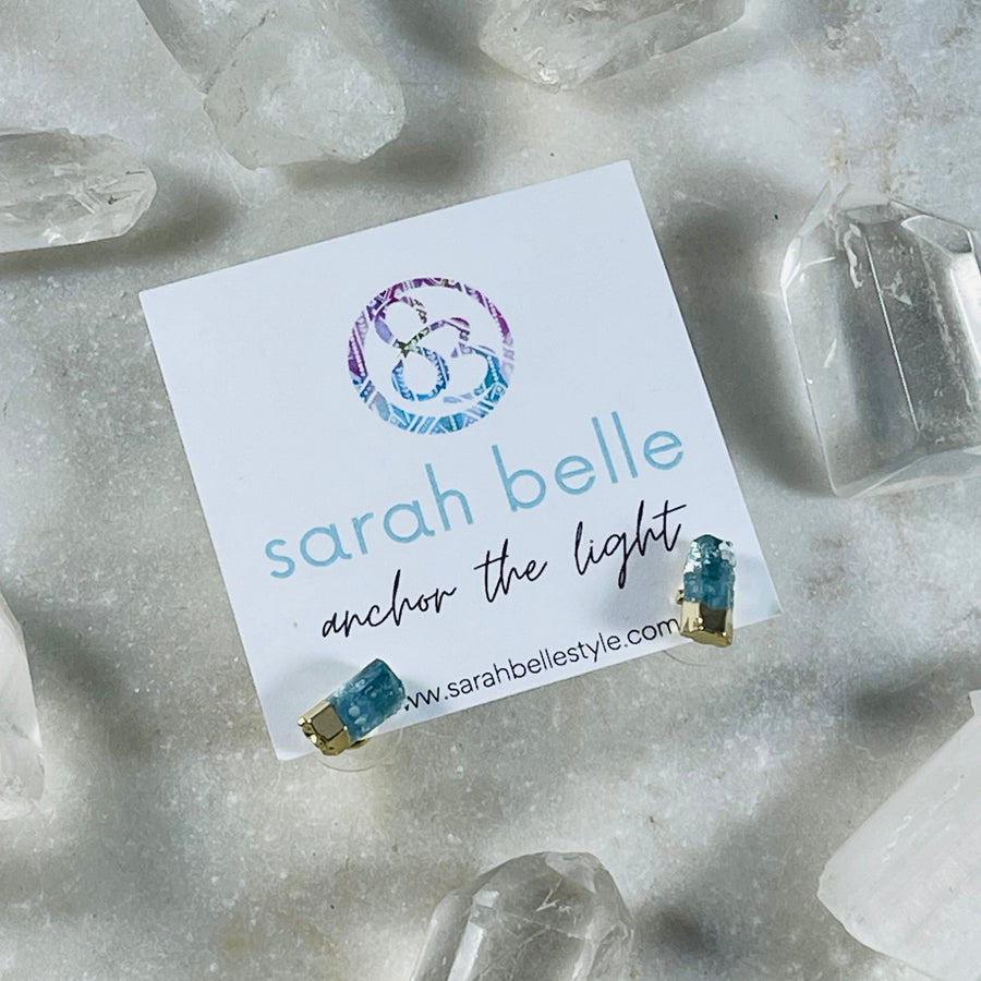 sarah belle aquamarine studs
