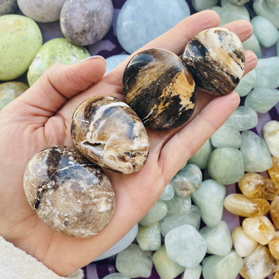 black opal palm stones for emotional protection from sarah belle