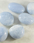 blue calcite palm stones from sarah belle