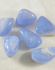 Blue lace agate for calm, peace and tranquil healing energy crystals.