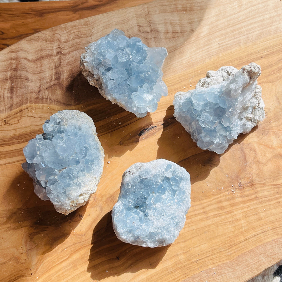 sarah belle celestite druzy cluster mini