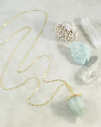 handmade amazonite crystal necklace and crystals by sarah belle