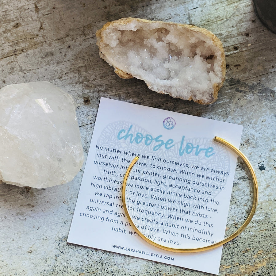 Mantra Cuff - Choose Love Bracelet