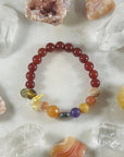 handmade crystal gemstone bracelet by sarah belle for sacral chakra