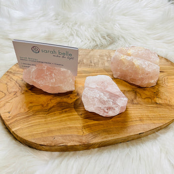 sarah belle rose quartz business card holder