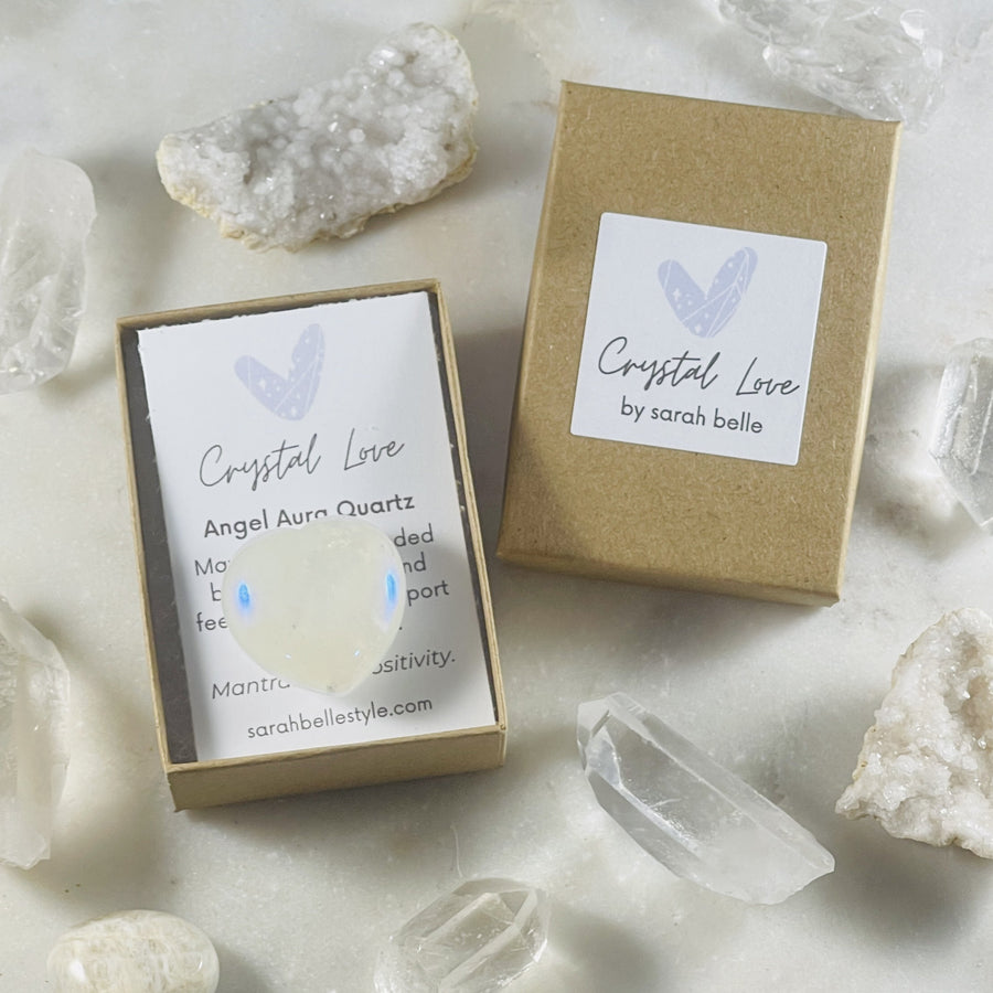 sarah belle crystal love gift with angel aura quartz