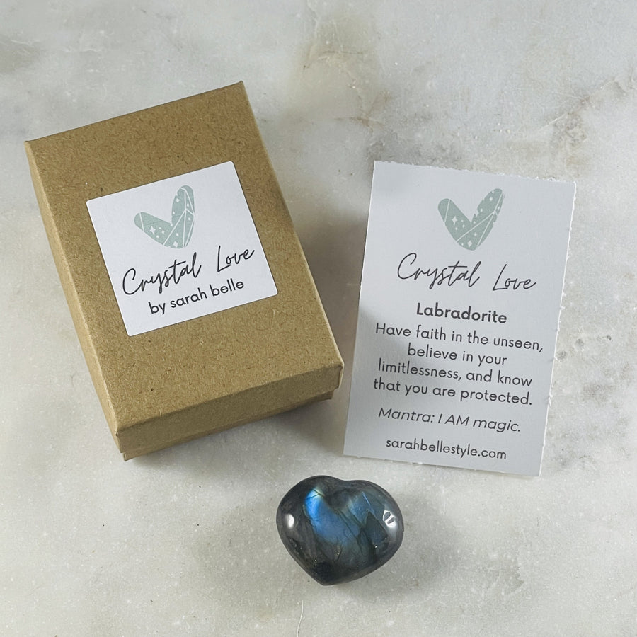 sarah belle labradorite heart crystal gift