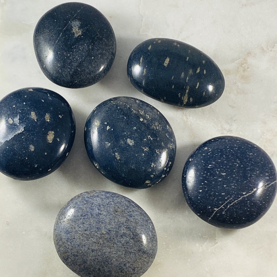 Dumortierite palm stone by sarah belle