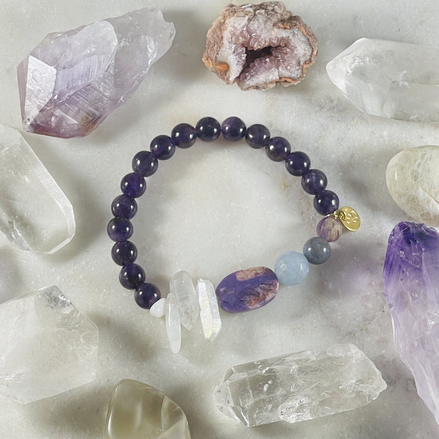 sarah belle handmade crystal bracelet for upper chakas