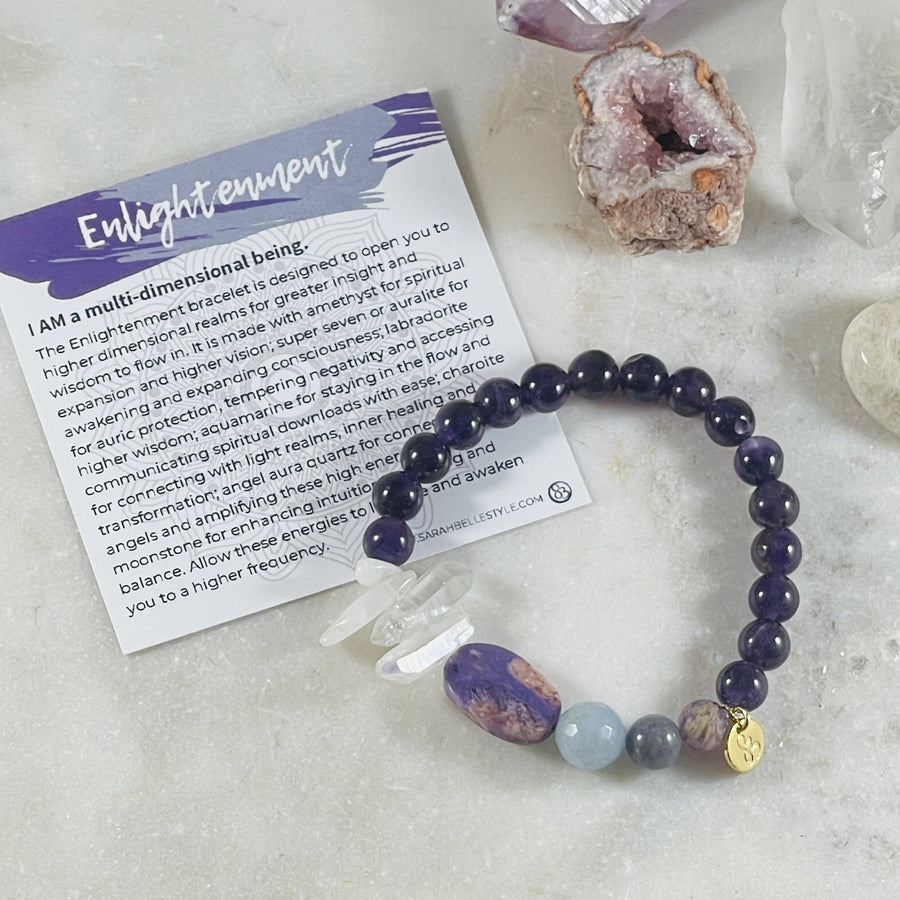 sarah belle handmade bracelet for enlightenment with crystals