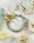 Handmade healing gemstone bracelet with african turquoise