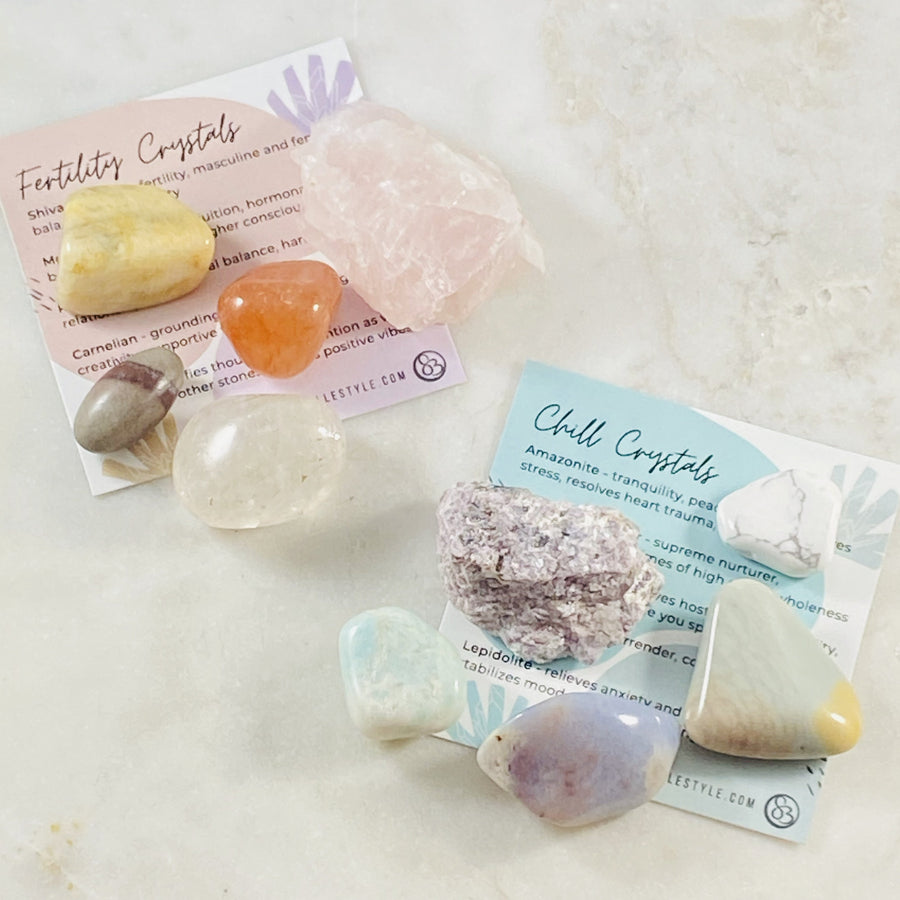 Healing crystals for fertility and reducing anxiety
