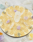 Flower of life wood grid for crystals from Sarah Belle