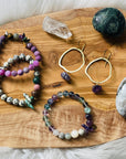 sarah belle handmade crystal jewelry with raw amethyst