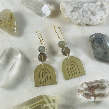 Sarah Belle handmade Happy Days earrings with crystals