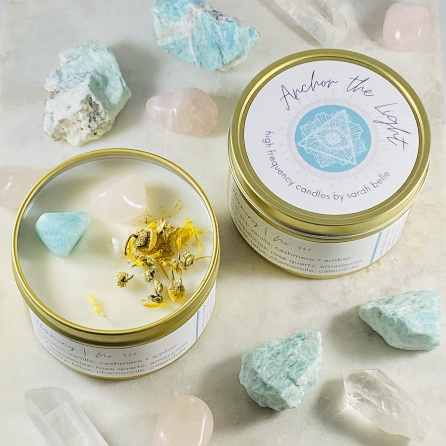 anchor the light harmony candle hand poured by sarah belle