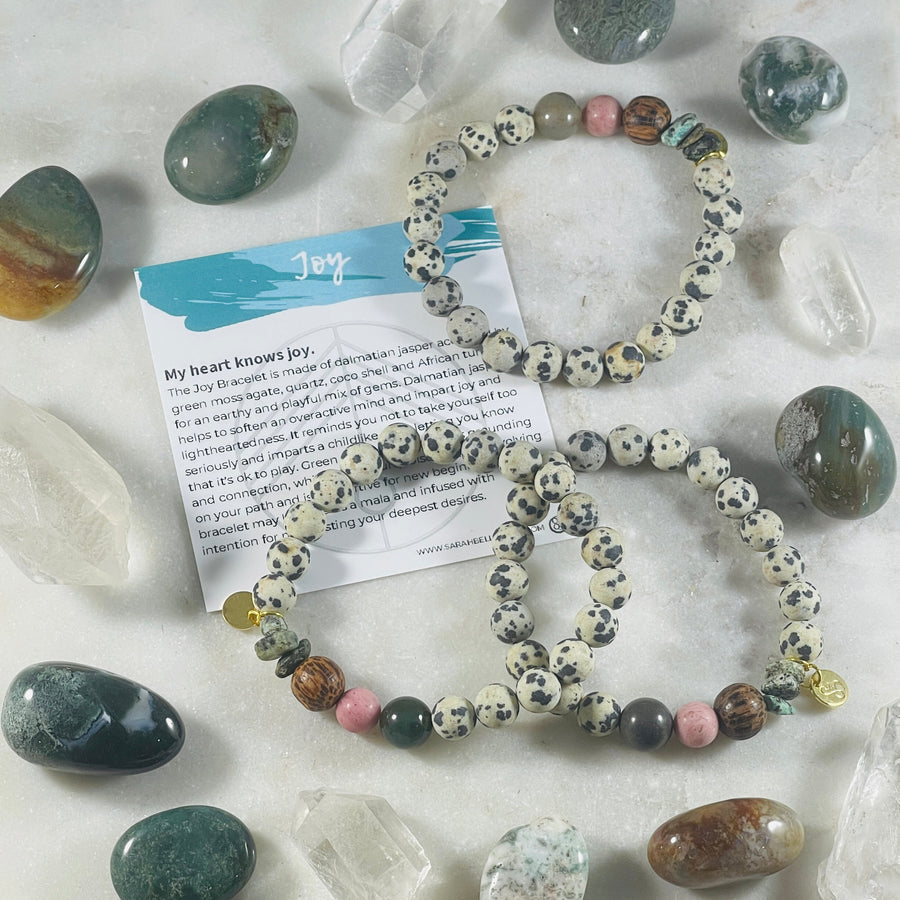sarah belle handmade crystal energy stacking bracelet for joy