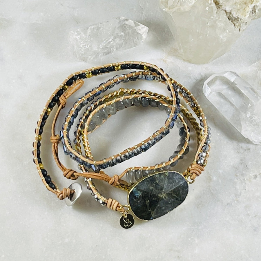 labradorite wrap bracelet by sarah belle