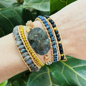 labradorite wrap bracelet by sarah belle