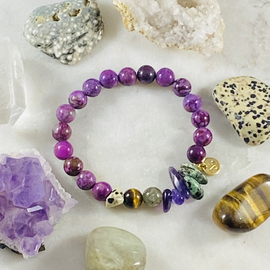 Handmade gemstone bracelet with healing energy